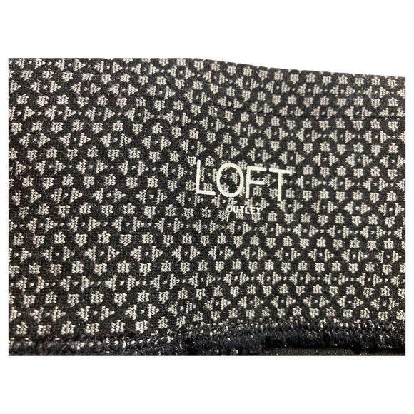 Loft Women's Large Legging Pants Black/Gray Pull On Stretch Zip Ankle NWOT - Picture 5 of 7